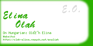 elina olah business card